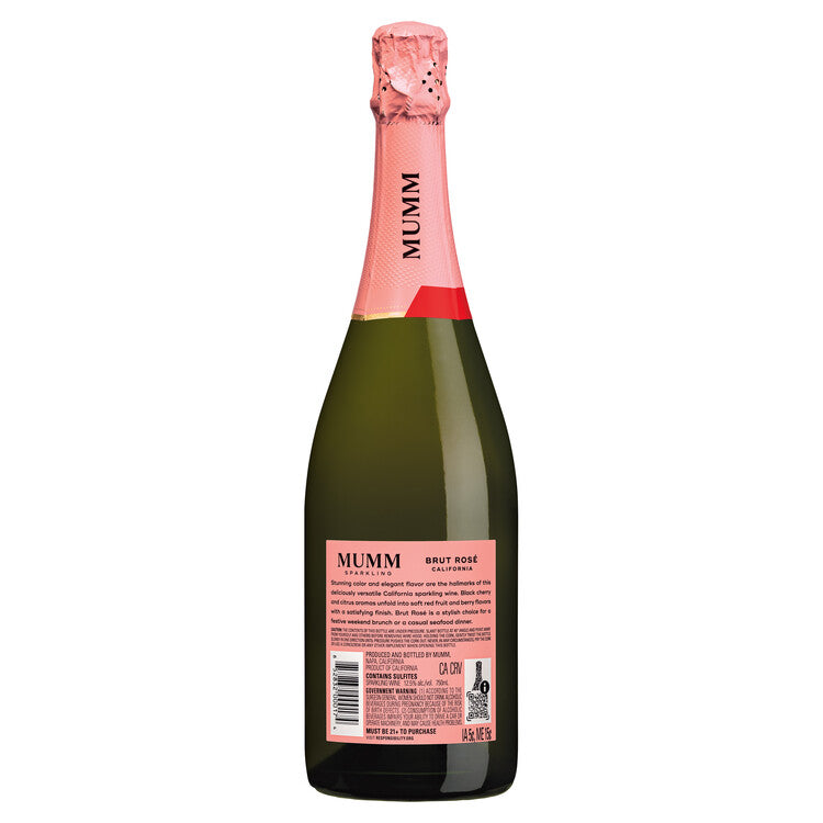 Mumm Sparkling Brut Rose California - 750ML - Back