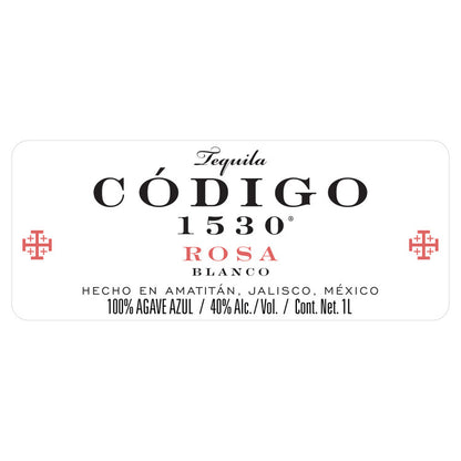 Codigo 1530 Tequila Blanco Rosa 80 - 1.0L