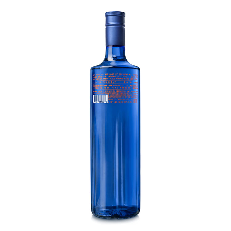 Skyy Blood Orange Flavored Vodka Infusions 70 - 1.0L - Back