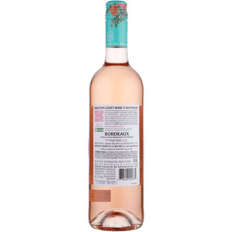 Mouton Cadet Rose Wine Mathilde Organic Bordeaux 2023 - 750ML - Back