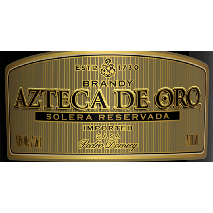 Azteca De Oro Brandy Solera Reservada 80 - 700ML - Front Label