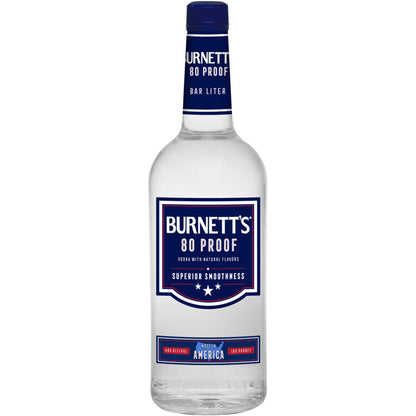 Burnett's Vodka Superior Smoothness 80 - 1.0L - Front