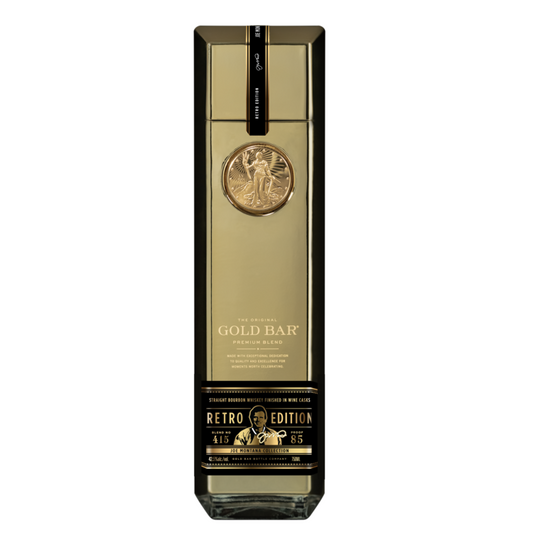 Gold Bar Straight Bourbon Retro Edition Finished In Wine Casks Joe Mon - 750ML - Front