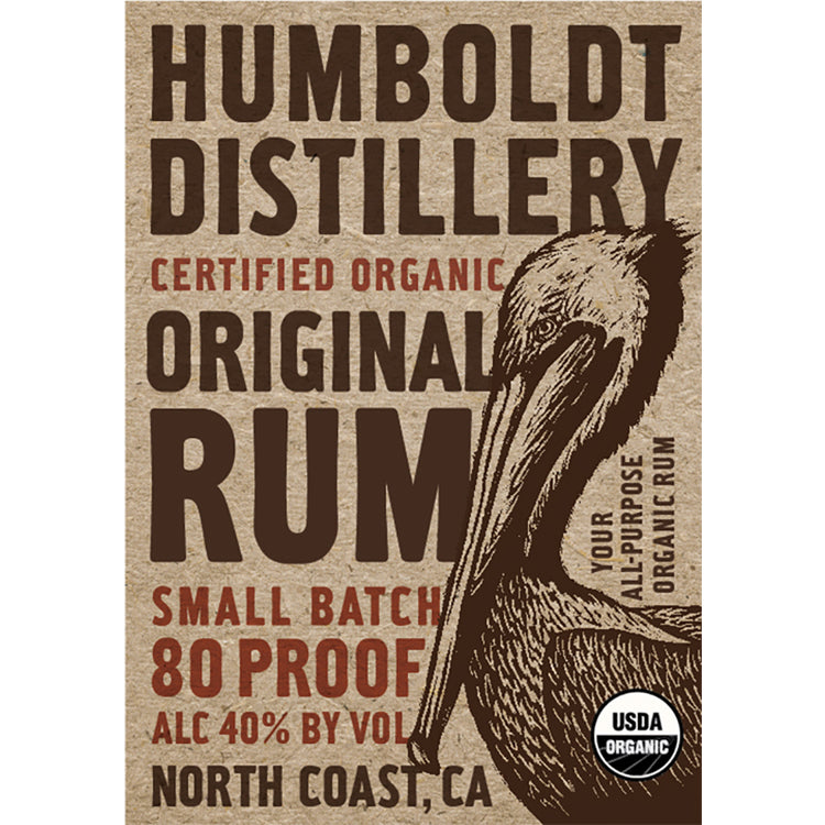 Humboldt Distillery Original Rum Small Batch 80 - 750ML - Front Label