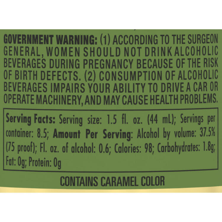 Bulleit Manhattan 75 - 375ML - Back Label