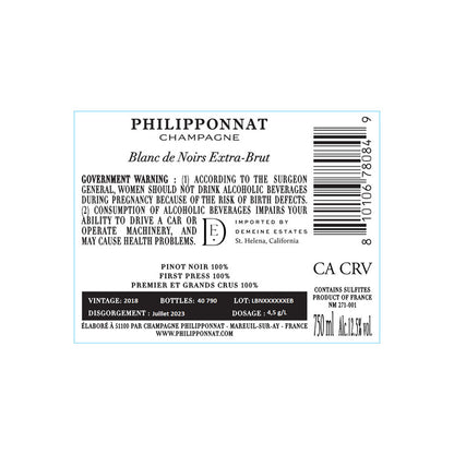 Philipponnat Champagne Extra Brut Blanc De Noirs 2018 - 750ML