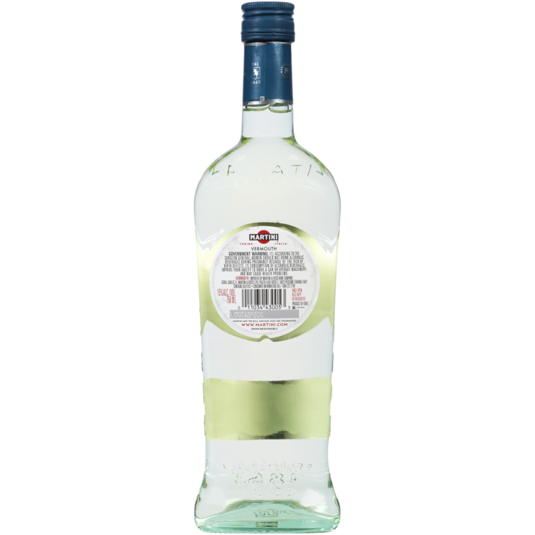 Martini Vermouth Dry Bianco - 750ML - Back