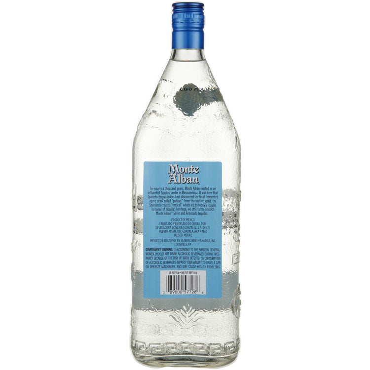 Monte Alban Tequila Silver 80 - 1.75L - Back