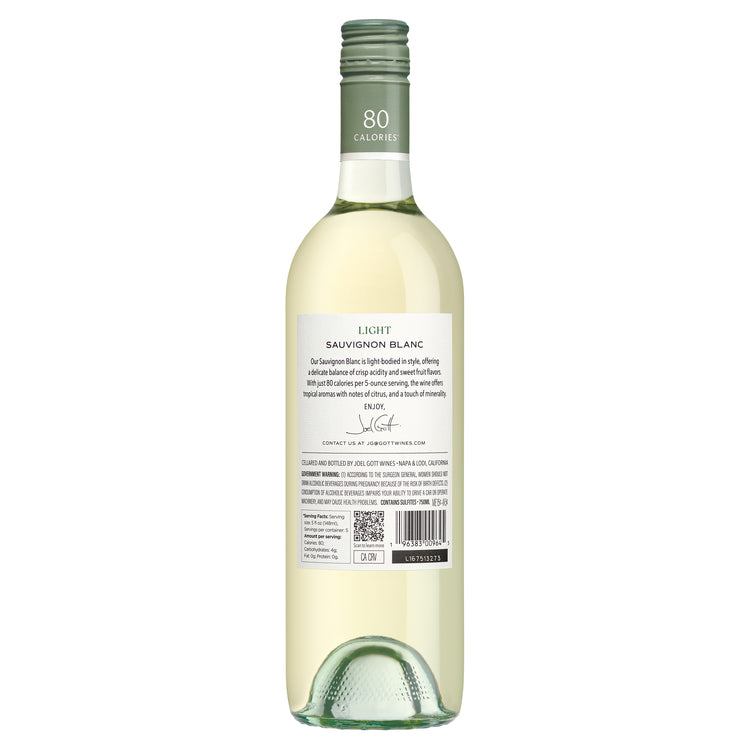 Joel Gott Sauvignon Blanc Light California 2024 - 750ML - Back