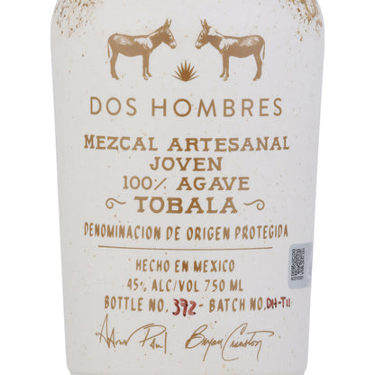 Dos Hombres Mezcal Artesanal Joven Tobala 90 - 750ML - Front Label
