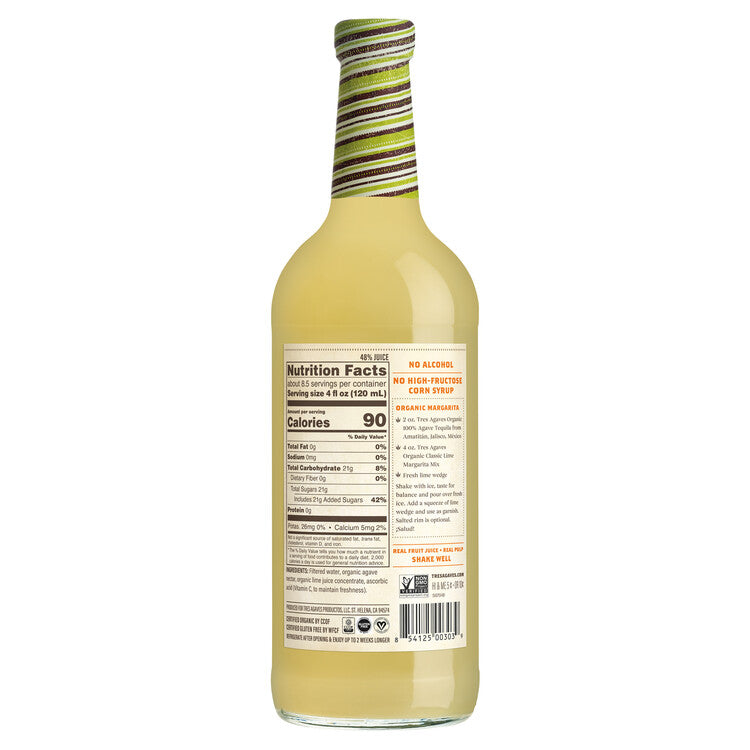Tres Agaves Margarita Mix - 1.0L - Back