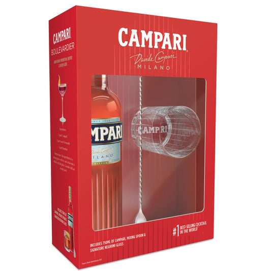 Campari Aperitivo 48 W/ Glass - 750ML
