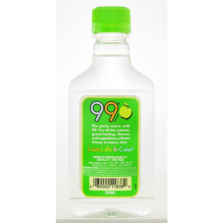 99 Brand Apple Schnapps 99 - 200ML - Back