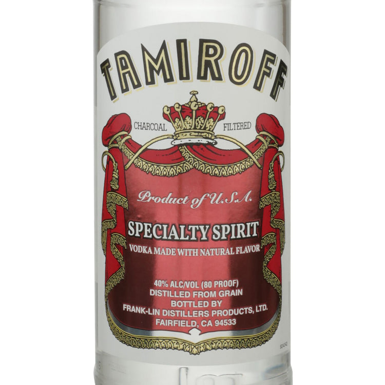 Tamiroff Vodka 80 - 750ML - Front Label