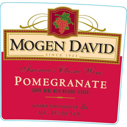 Mogen David Pomegranate Flavored Wine - 750ML - Front Label
