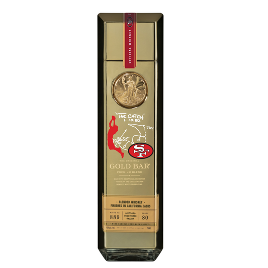 Gold Bar Blended American Whiskey Premium Blend 49ers Commemerative Th - 750ML
