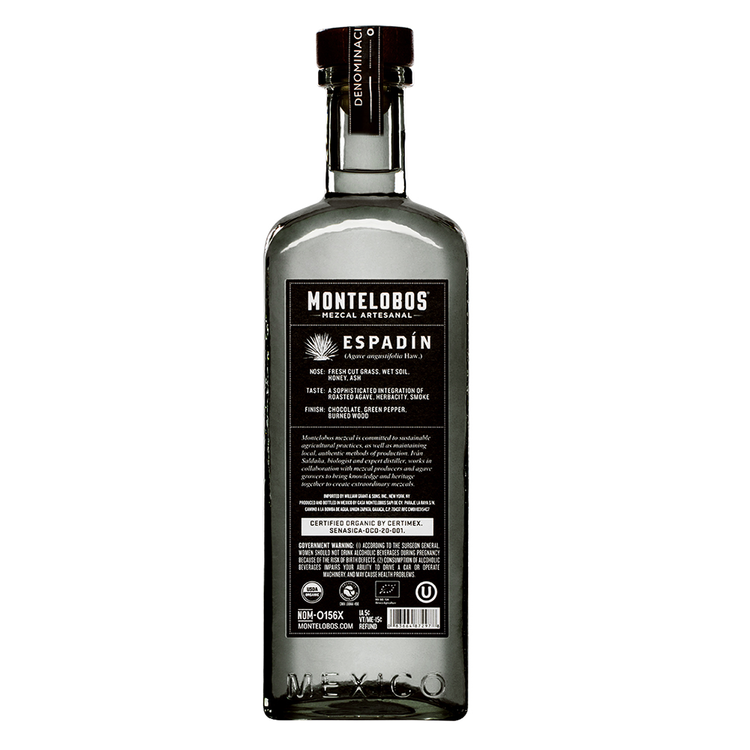 Montelobos Mezcal Artesanal Joven Espadin 86.4 - 750ML - Back