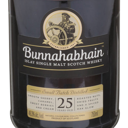 Bunnahabhain Single Malt Scotch Small Batch 25 Yr 92.6 - 750ML - Front Label