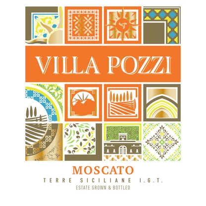 Villa Pozzi Moscato Terre Siciliane - 750ML - Front Label