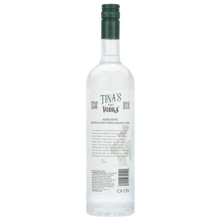 Tina's Vodka 80 - 750ML - Back