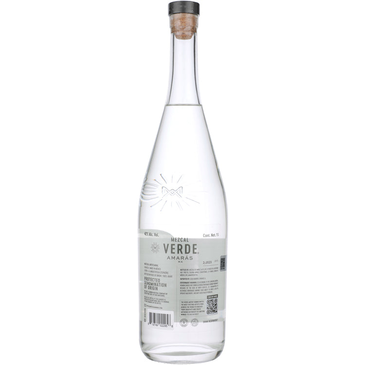 Verde Amaras Mezcal Joven Espadin Mezcal Artesanal A1 84 - 1.0L