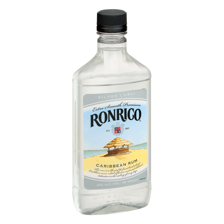 Ronrico Light Rum Silver Label 80 - 375ML - Front Label