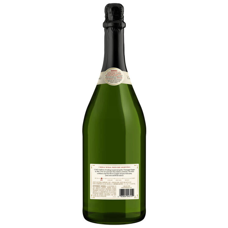 Cook's Brut Champagne California - 1.5L - Back