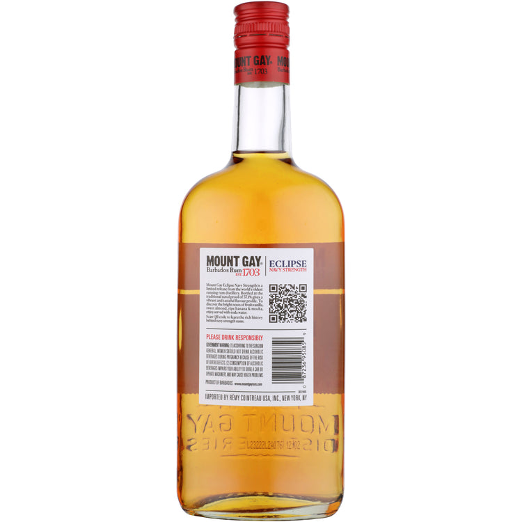 Mount Gay Aged Rum Eclipse Navy Strength Limited Edition 114.2 - 700ML - Back