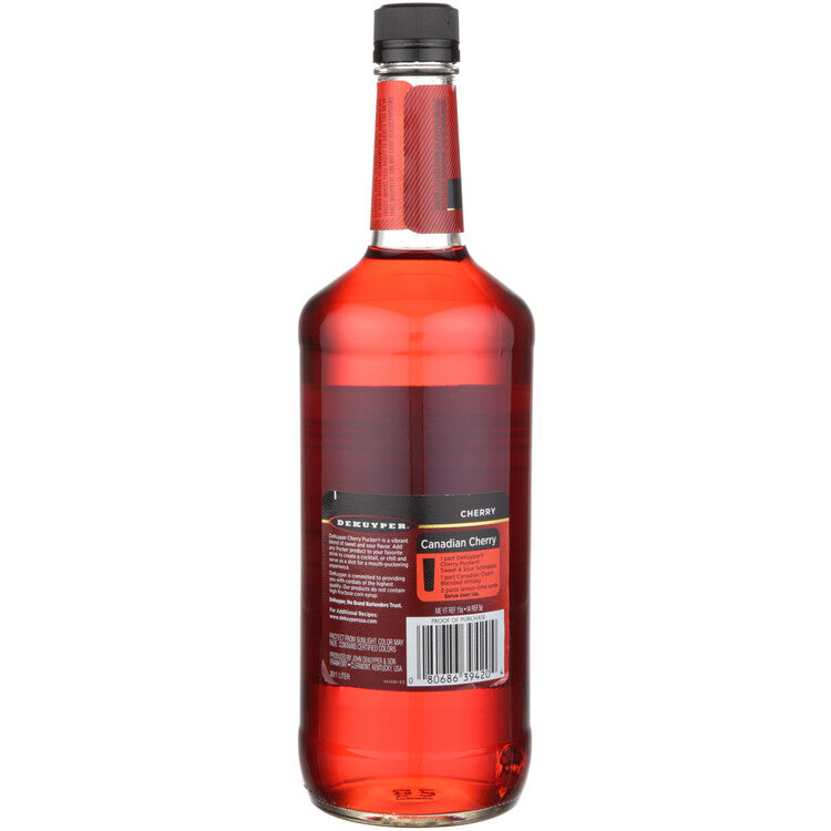 Dekuyper Sweet & Sour Cherry Schnapps Pucker 30 - 1.0L - Back