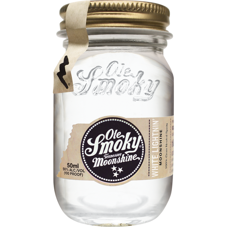 Ole Smoky White Lightnin' Moonshine 100 - 50ML - Front