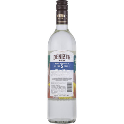 Denizen Small Batch Aged White Rum 3 Yr 80 - 750ML - Back