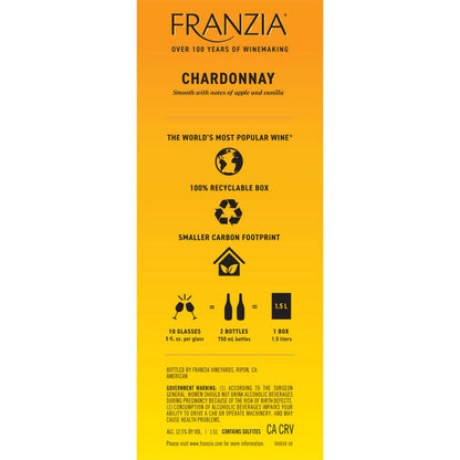Franzia Chardonnay American - 1.5L - Back