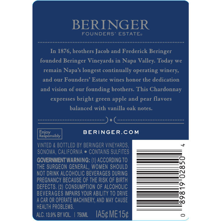 Beringer Founders' Estate Chardonnay California - 750ML