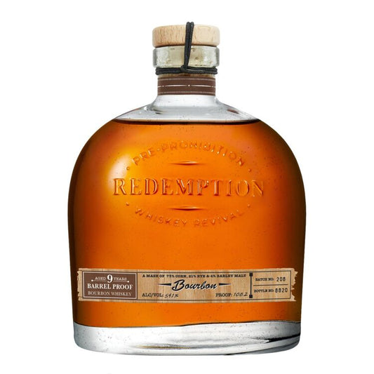 Redemption Straight Bourbon Barrel Proof 9 Yr 103.9 - 750ML