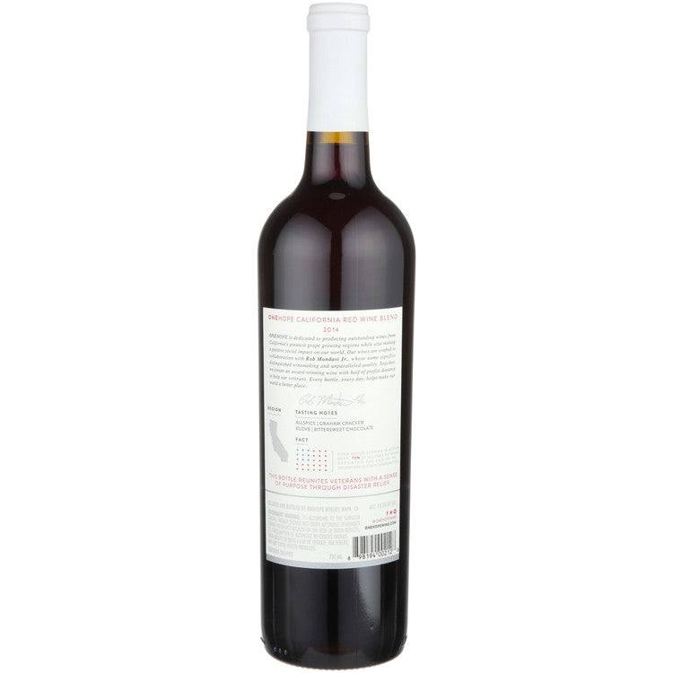 Onehope Red Blend California - 750ML - Back