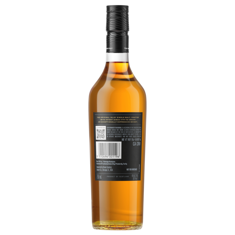 Bowmore Single Malt Scotch 12 Yr 80 - 750ML - Back