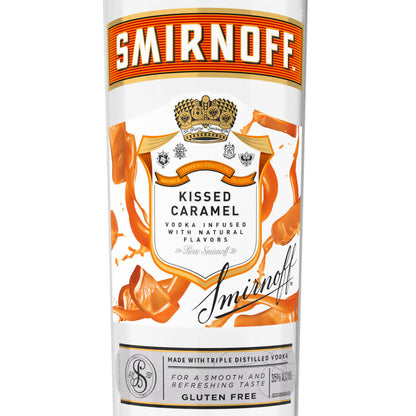 Smirnoff Caramel Flavored Vodka Kissed Caramel 60 - 750ML - Front Label