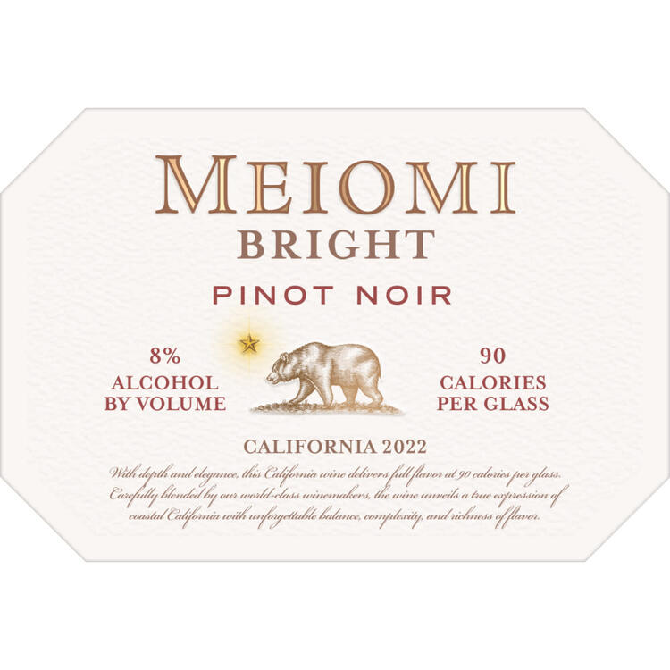 Meiomi Pinot Noir Bright California - 750ML - Front Label