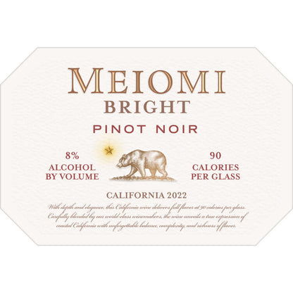 Meiomi Pinot Noir Bright California - 750ML - Front Label