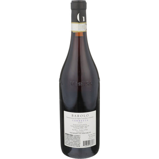 Garesio Barolo Cerretta 2017 - 750ML - Back