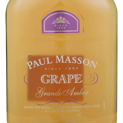 Paul Masson Grape Flavored Brandy Grande Amber 54 - 375ML - Front Label