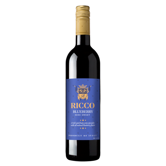 Ricco Blueberry Flavored Wine - 750ML - Front