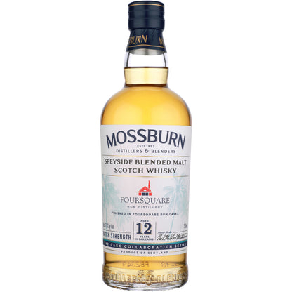 Mossburn Blended Malt Scotch Batch Strength Finished In Foursquare Rum - 750ML - Front