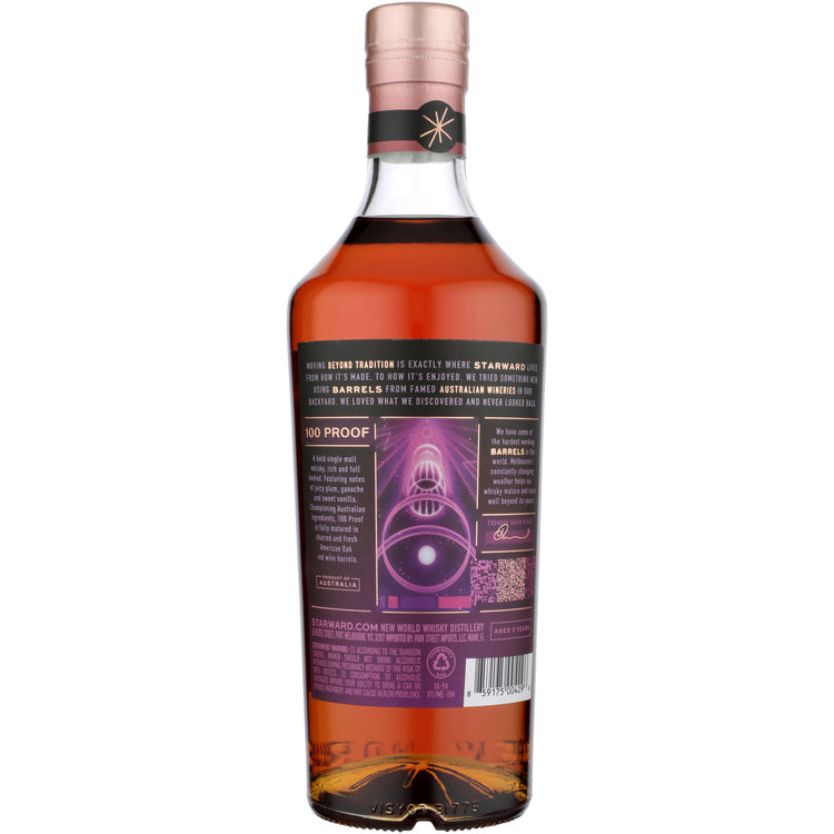 Starward Australian Whisky Single Malt 3 Yr 100 - 750ML - Back