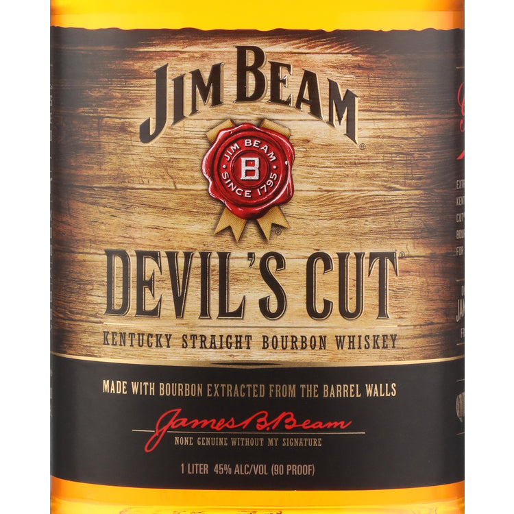 Jim Beam Straight Bourbon Devil's Cut 90 - 1.0L - Front Label
