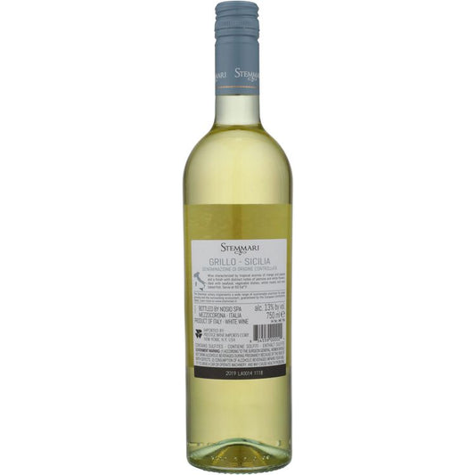 Stemmari Grillo Sicilia - 750ML - Back