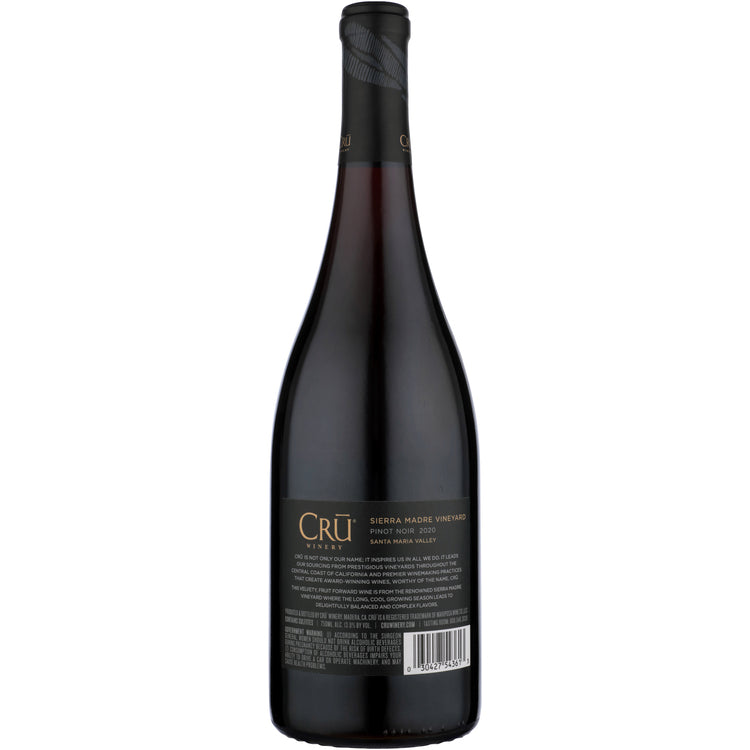 Cru Winery Pinot Noir Grand Collection Sierra Madre Vineyard Santa Mar - 750ML