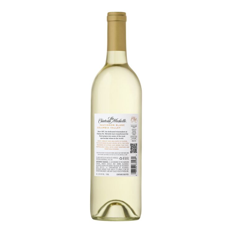 Chateau Ste. Michelle Sauvignon Blanc Columbia Valley - 750ML - Back