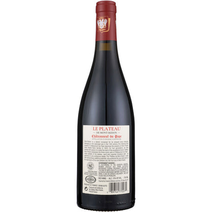 Chateau Mont Redon Chateauneuf Du Pape Rouge Le Plateau 2017 - 750ML - Back