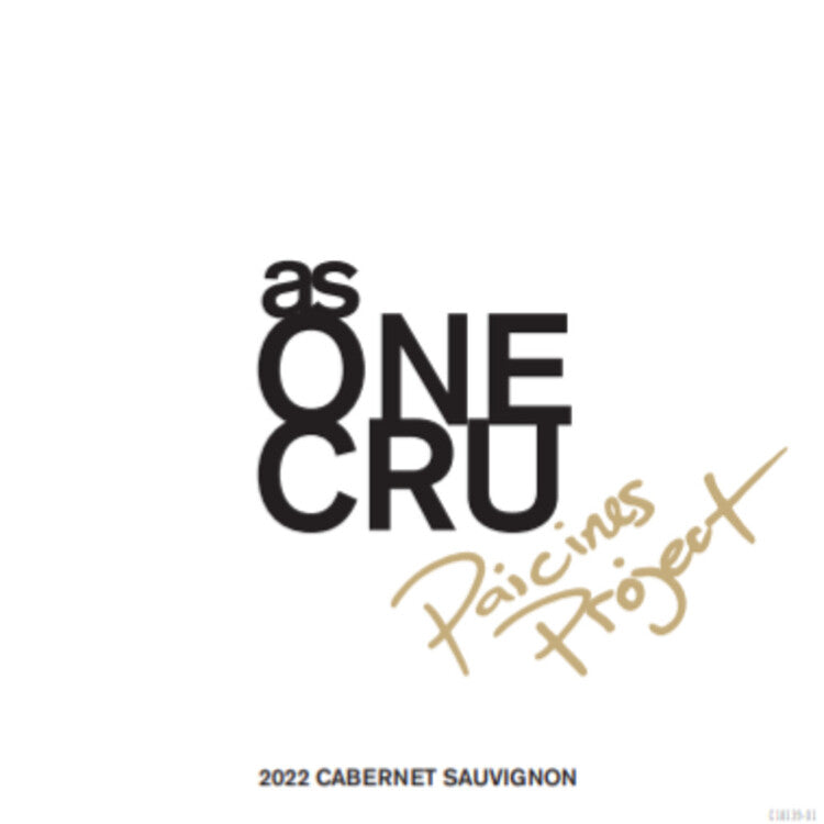 As One Cru Cabernet Sauvignon Palisades Trail Vineyard Paicines Projec - 750ML